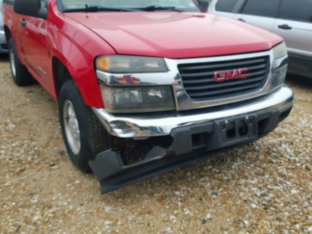 1GTCS148058269069 - 2005 GMC CANYON RED photo 9