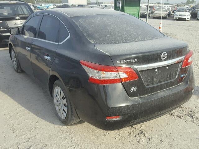 1N4AB7AP0EN852870 - 2014 NISSAN SENTRA S BLACK photo 3