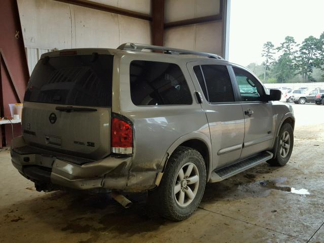 5N1BA08D78N628015 - 2008 NISSAN ARMADA SE SILVER photo 4