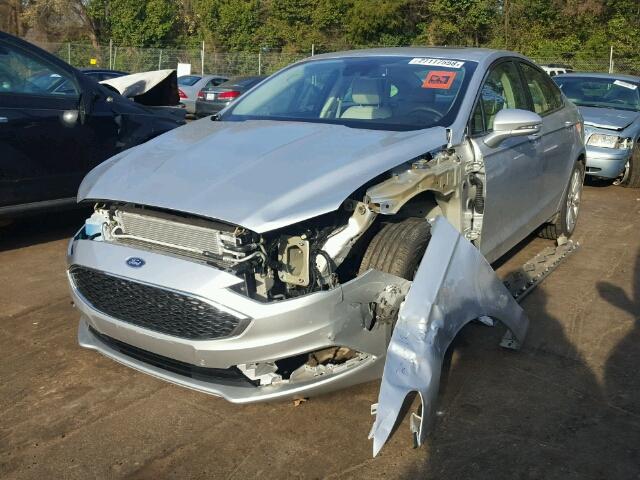 3FA6P0K99HR198466 - 2017 FORD FUSION TIT SILVER photo 2