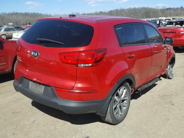 KNDPB3AC6E7664899 - 2014 KIA SPORTAGE B RED photo 4