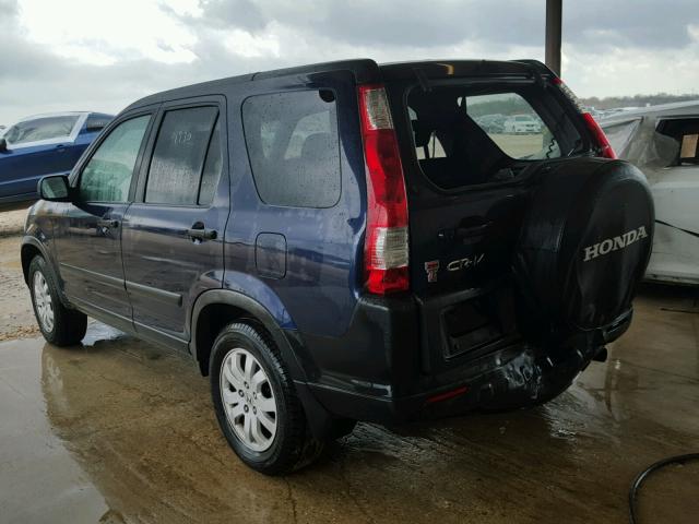 JHLRD788X6C057718 - 2006 HONDA CR-V EX BLUE photo 3