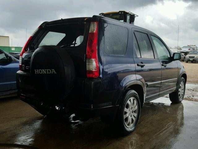 JHLRD788X6C057718 - 2006 HONDA CR-V EX BLUE photo 4