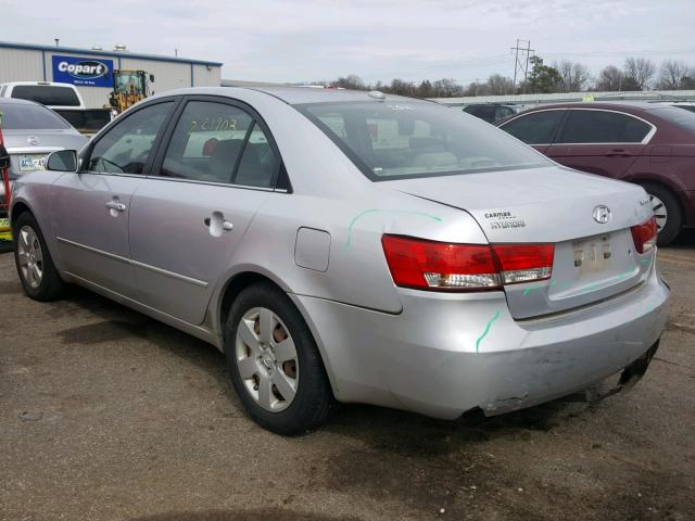 5NPET46C77H250712 - 2007 HYUNDAI SONATA GLS SILVER photo 3