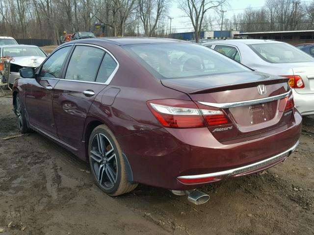 1HGCR2F58HA124591 - 2017 HONDA ACCORD SPO BURGUNDY photo 3