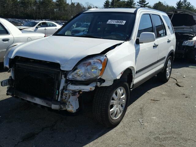 SHSRD788X6U410838 - 2006 HONDA CR-V EX WHITE photo 2