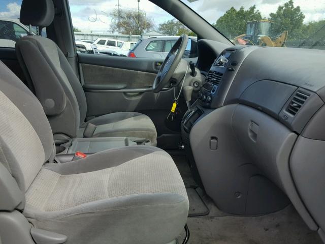 5TDZA23C76S559699 - 2006 TOYOTA SIENNA CE SILVER photo 5