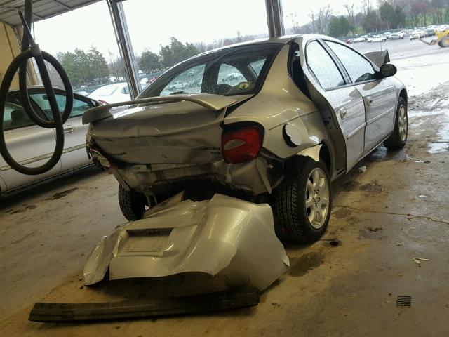 1B3ES56C75D262503 - 2005 DODGE NEON SXT SILVER photo 4