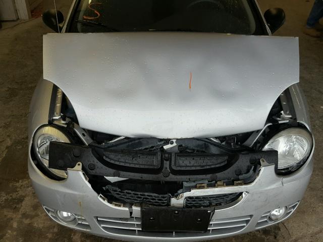 1B3ES56C75D262503 - 2005 DODGE NEON SXT SILVER photo 7