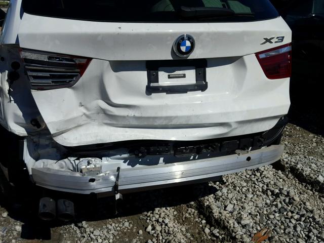 5UXWX9C51D0A28432 - 2013 BMW X3 XDRIVE2 WHITE photo 9