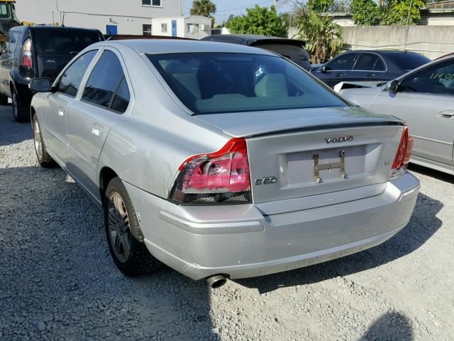 YV1RS592072609228 - 2007 VOLVO S60 2.5T SILVER photo 3