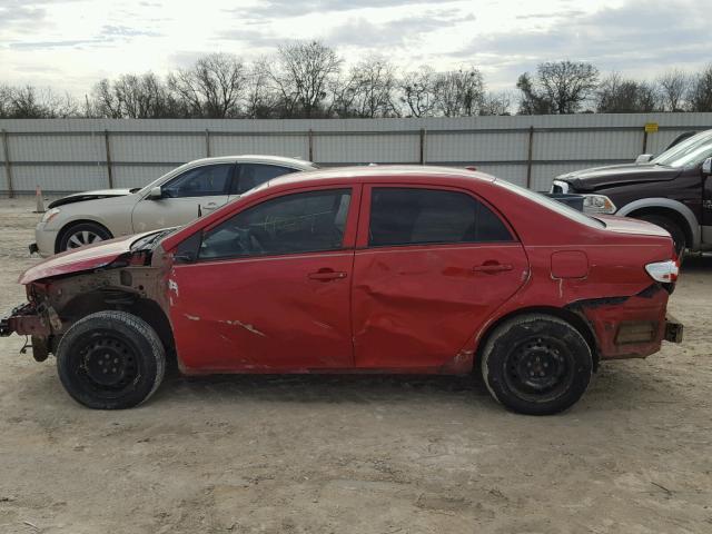 JTDBL40E49J022156 - 2009 TOYOTA COROLLA BA MAROON photo 9