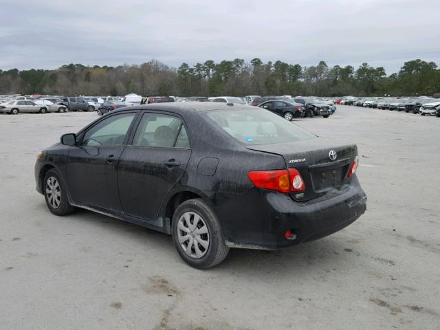 JTDBL40E899087495 - 2009 TOYOTA COROLLA BA BLACK photo 3