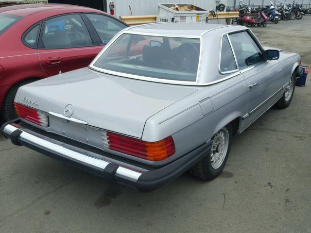 WDBBA45A9EA004403 - 1984 MERCEDES-BENZ 380 SL GRAY photo 4