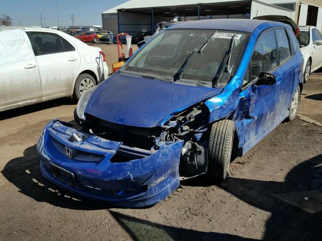 JHMGD38647S016776 - 2007 HONDA FIT S BLUE photo 2