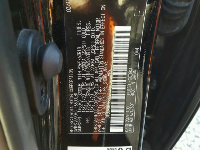 JTJBM7FX0C5047477 - 2012 LEXUS GX BASE BLACK photo 10