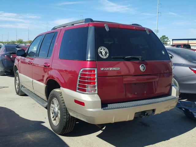 4M2ZU66K45UJ05254 - 2005 MERCURY MOUNTAINEE RED photo 3