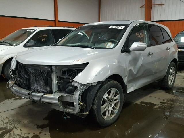 2HNYD28669H002799 - 2009 ACURA MDX TECHNO SILVER photo 2