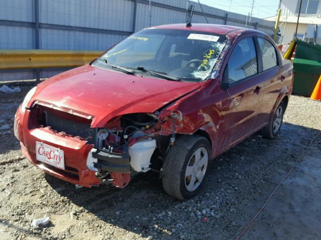 KL1TD56EX9B324079 - 2009 CHEVROLET AVEO LS RED photo 2