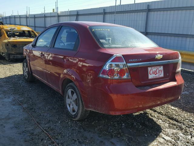 KL1TD56EX9B324079 - 2009 CHEVROLET AVEO LS RED photo 3