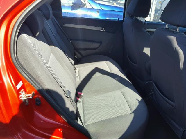 KL1TD56EX9B324079 - 2009 CHEVROLET AVEO LS RED photo 6