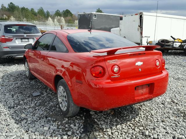 1G1AB1F52A7129513 - 2010 CHEVROLET COBALT LS RED photo 3