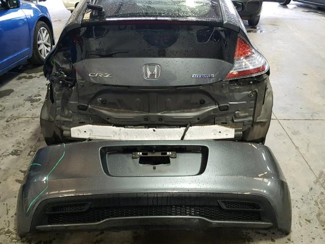 JHMZF1C48DS002663 - 2013 HONDA CR-Z CHARCOAL photo 9