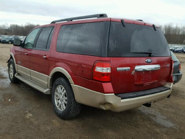 1FMFK18557LA98067 - 2007 FORD EXPEDITION MAROON photo 3