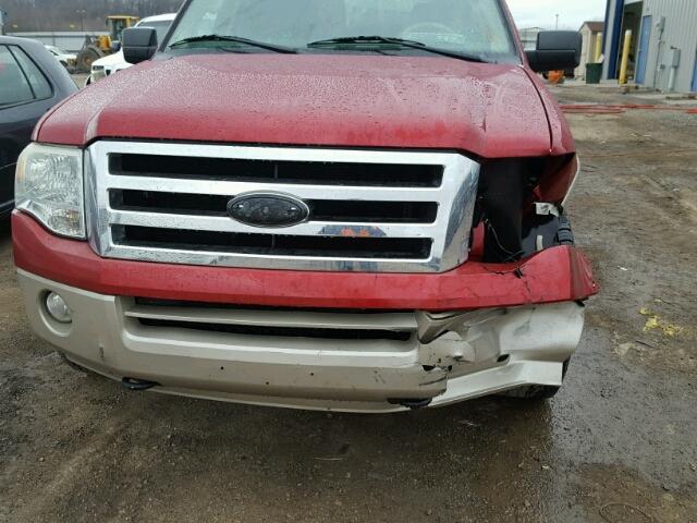 1FMFK18557LA98067 - 2007 FORD EXPEDITION MAROON photo 9