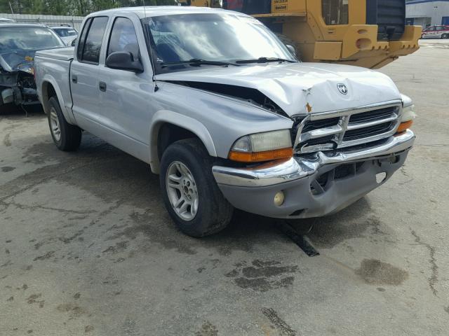 1D7HL48N24S734897 - 2004 DODGE DAKOTA QUA SILVER photo 1