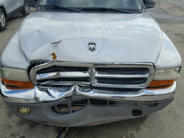 1D7HL48N24S734897 - 2004 DODGE DAKOTA QUA SILVER photo 7