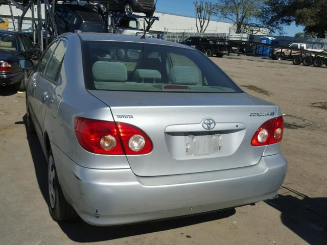 1NXBR32E05Z462160 - 2005 TOYOTA COROLLA CE SILVER photo 3