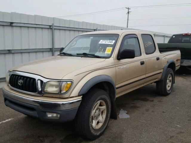 5TEGN92N41Z797075 - 2001 TOYOTA TACOMA DOU GOLD photo 2