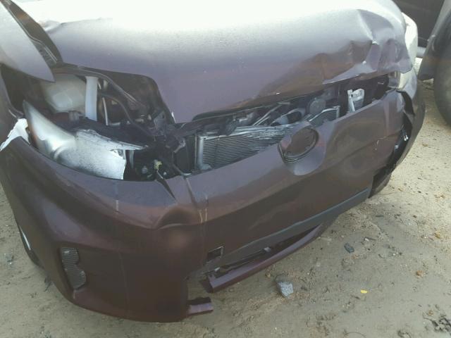 JTLZE4FEXCJ015434 - 2012 TOYOTA SCION XB MAROON photo 9