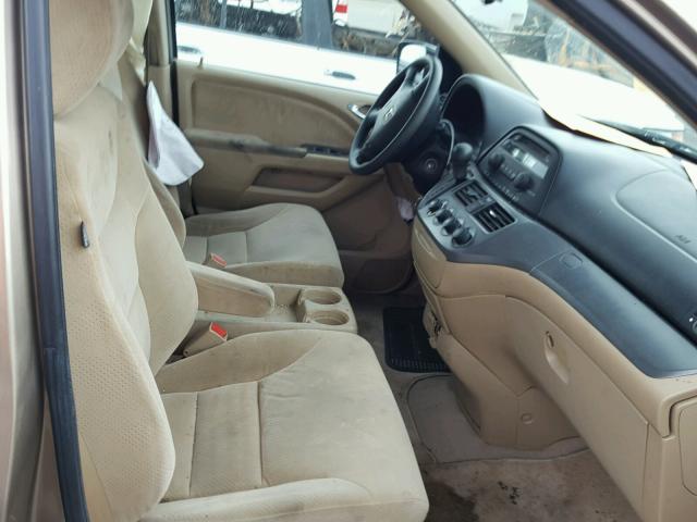 5FNRL38255B042131 - 2005 HONDA ODYSSEY LX GOLD photo 5