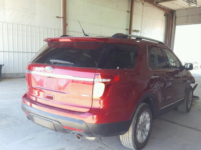 1FM5K8D87DGA45637 - 2013 FORD EXPLORER X MAROON photo 4