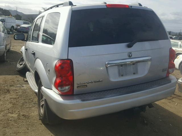 1D8HB58DX4F157511 - 2004 DODGE DURANGO LI SILVER photo 3