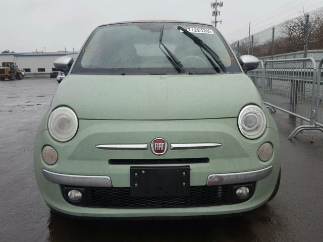 3C3CFFER6CT109600 - 2012 FIAT 500 LOUNGE GREEN photo 9