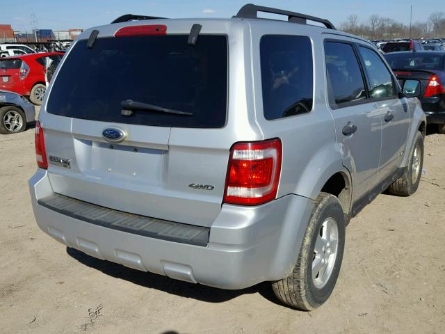 1FMCU93128KE32577 - 2008 FORD ESCAPE XLT SILVER photo 4