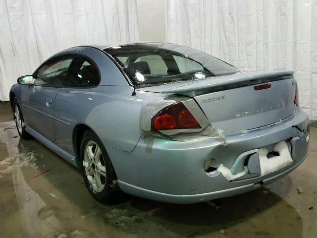 4B3AG42G03E200563 - 2003 DODGE STRATUS SE BLUE photo 3