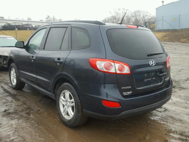 5XYZGDAB3BG005118 - 2011 HYUNDAI SANTA FE G BLUE photo 3