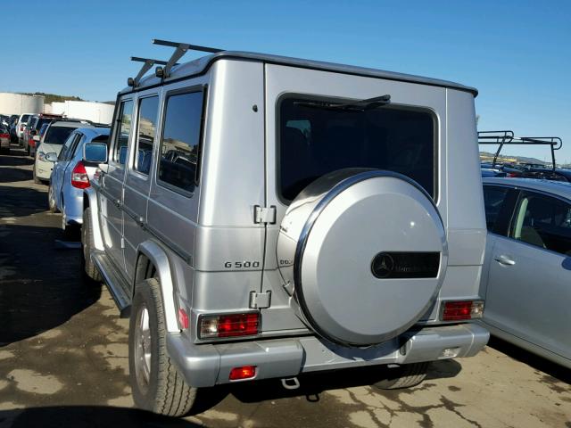 WDCYR49E82X128165 - 2002 MERCEDES-BENZ G 500 SILVER photo 3