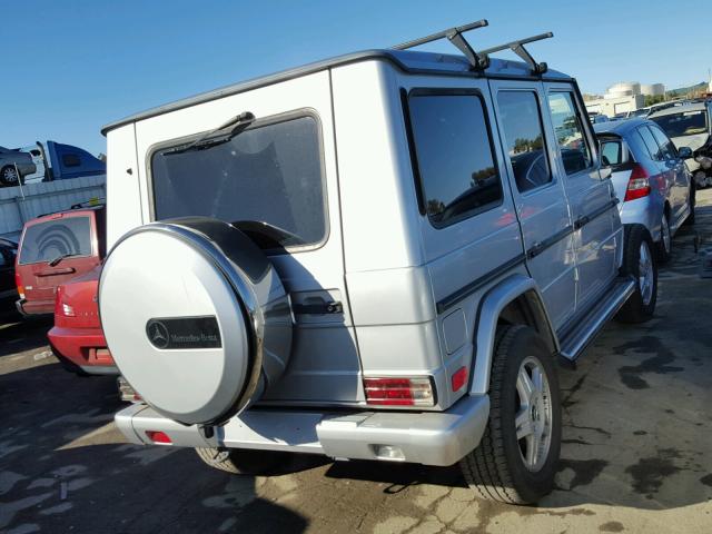 WDCYR49E82X128165 - 2002 MERCEDES-BENZ G 500 SILVER photo 4