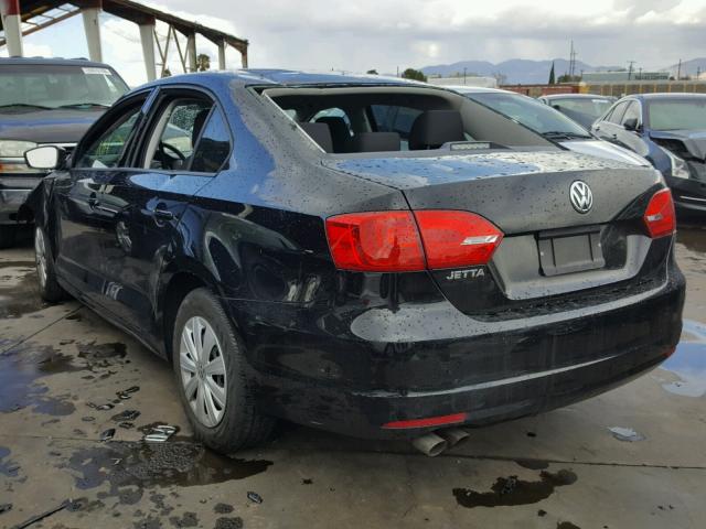 3VW2K7AJ3EM418010 - 2014 VOLKSWAGEN JETTA BASE 黑色 照片 3