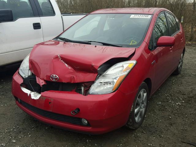 JTDKB20U697836255 - 2009 TOYOTA PRIUS RED photo 2