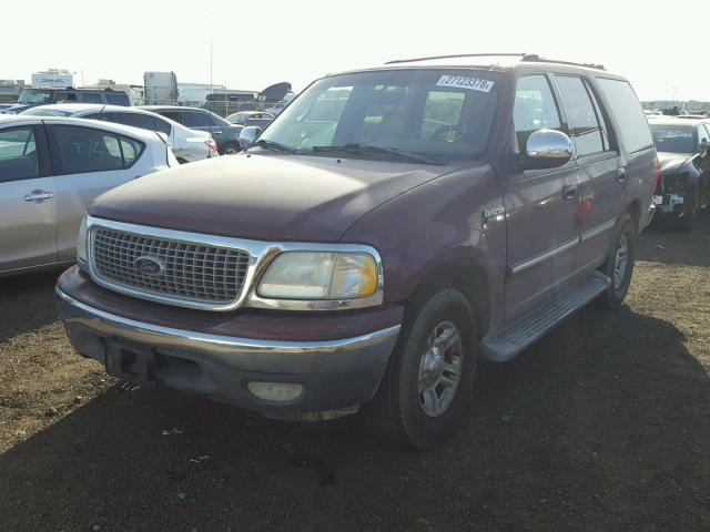 1FMRU17L6XLA49788 - 1999 FORD EXPEDITION MAROON photo 2