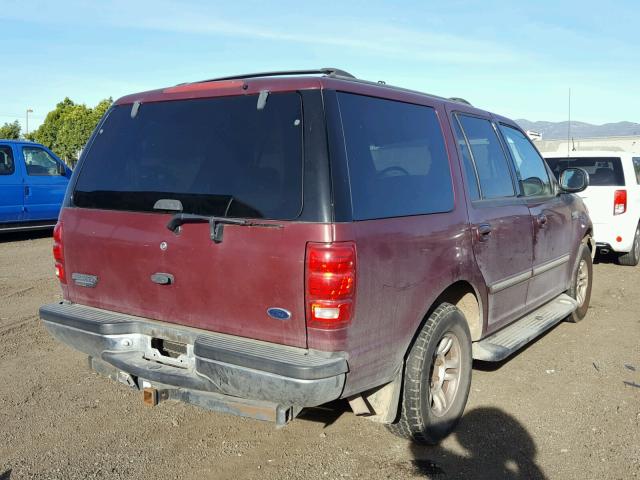 1FMRU17L6XLA49788 - 1999 FORD EXPEDITION MAROON photo 4