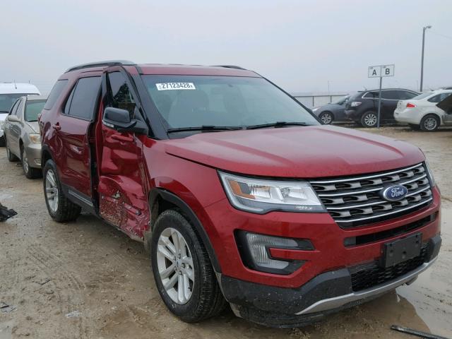 1FM5K7D88HGA86939 - 2017 FORD EXPLORER X RED photo 1