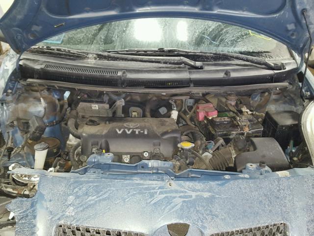 JTDJT923775123721 - 2007 TOYOTA YARIS BLUE photo 7