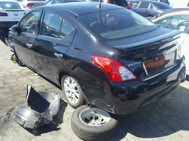 3N1CN7AP8HL841438 - 2017 NISSAN VERSA S BLACK photo 3